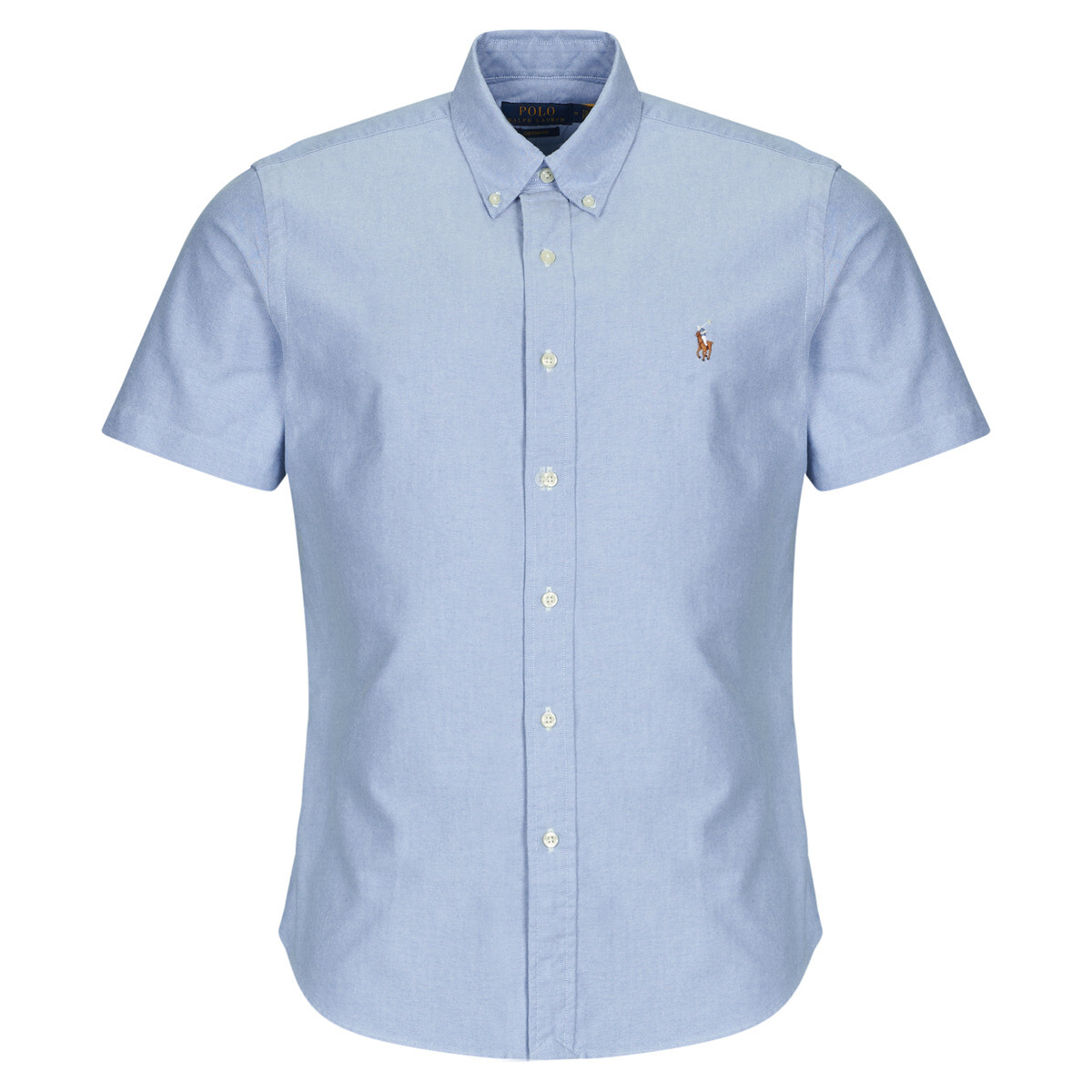 Polo Ralph Lauren  CHEMISE COUPE DROITE EN OXFORD UNIE  Modrá