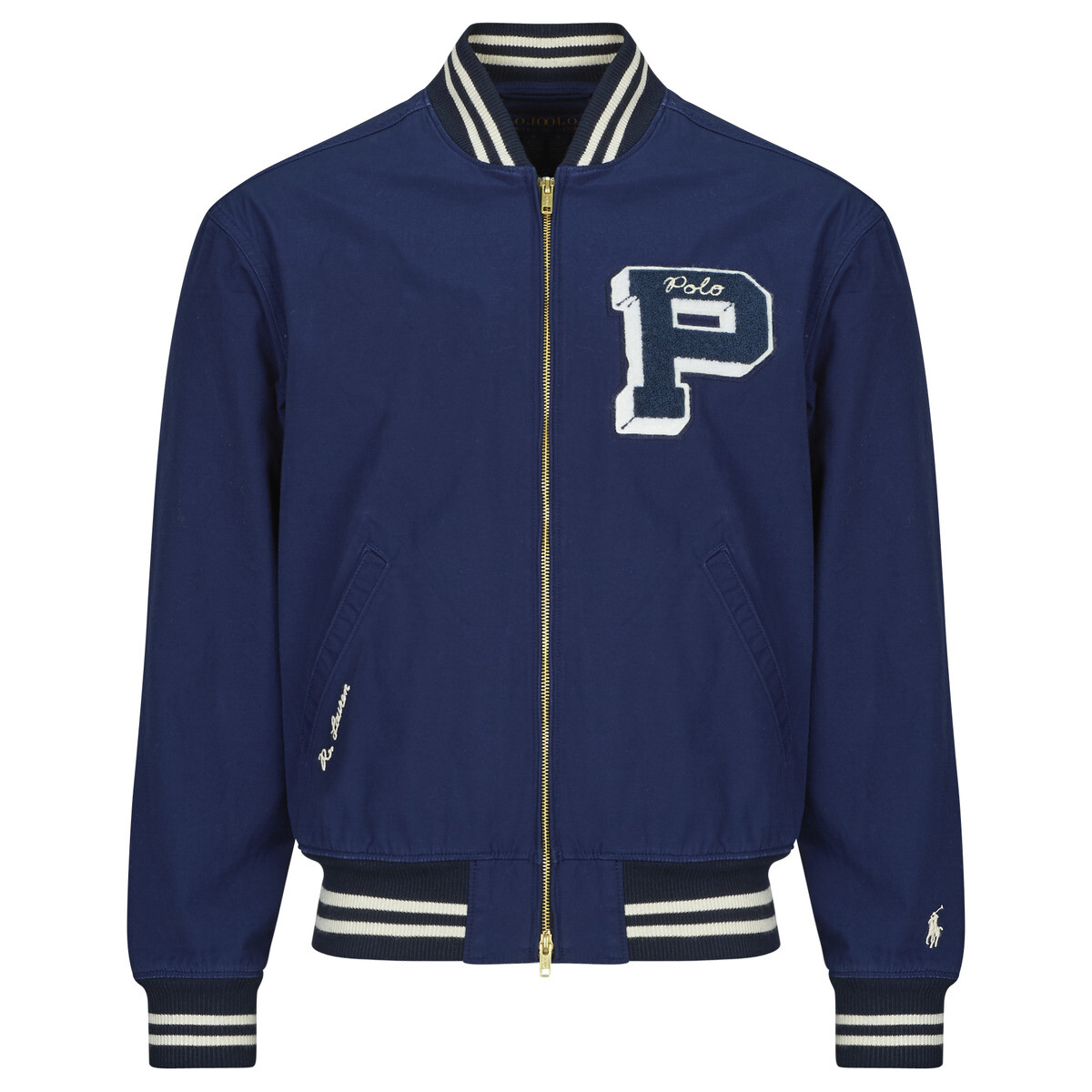 Polo Ralph Lauren  BOMBER VARSITY EN TWILL DE COTON  Tmavě modrá