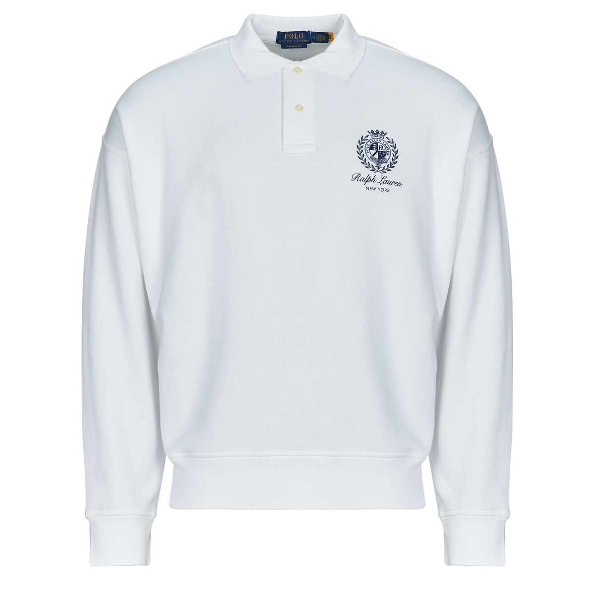 Polo Ralph Lauren  SWEAT COL POLO CREST  Bílá
