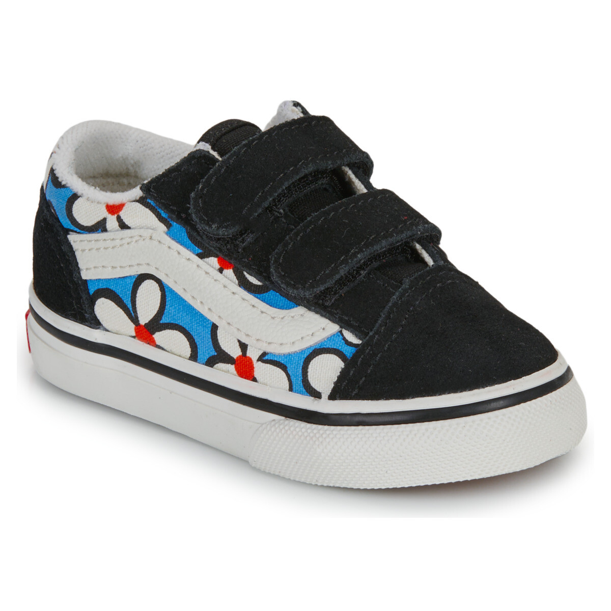 Vans  Old Skool V PAINTED FLORAL Bright Azure  Černá