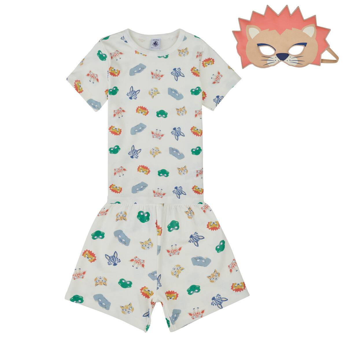 Petit Bateau  PYJACOURT + MASQUE  ruznobarevne