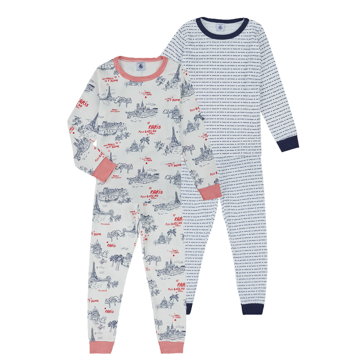 Petit Bateau  2 PYJAMAS  ruznobarevne