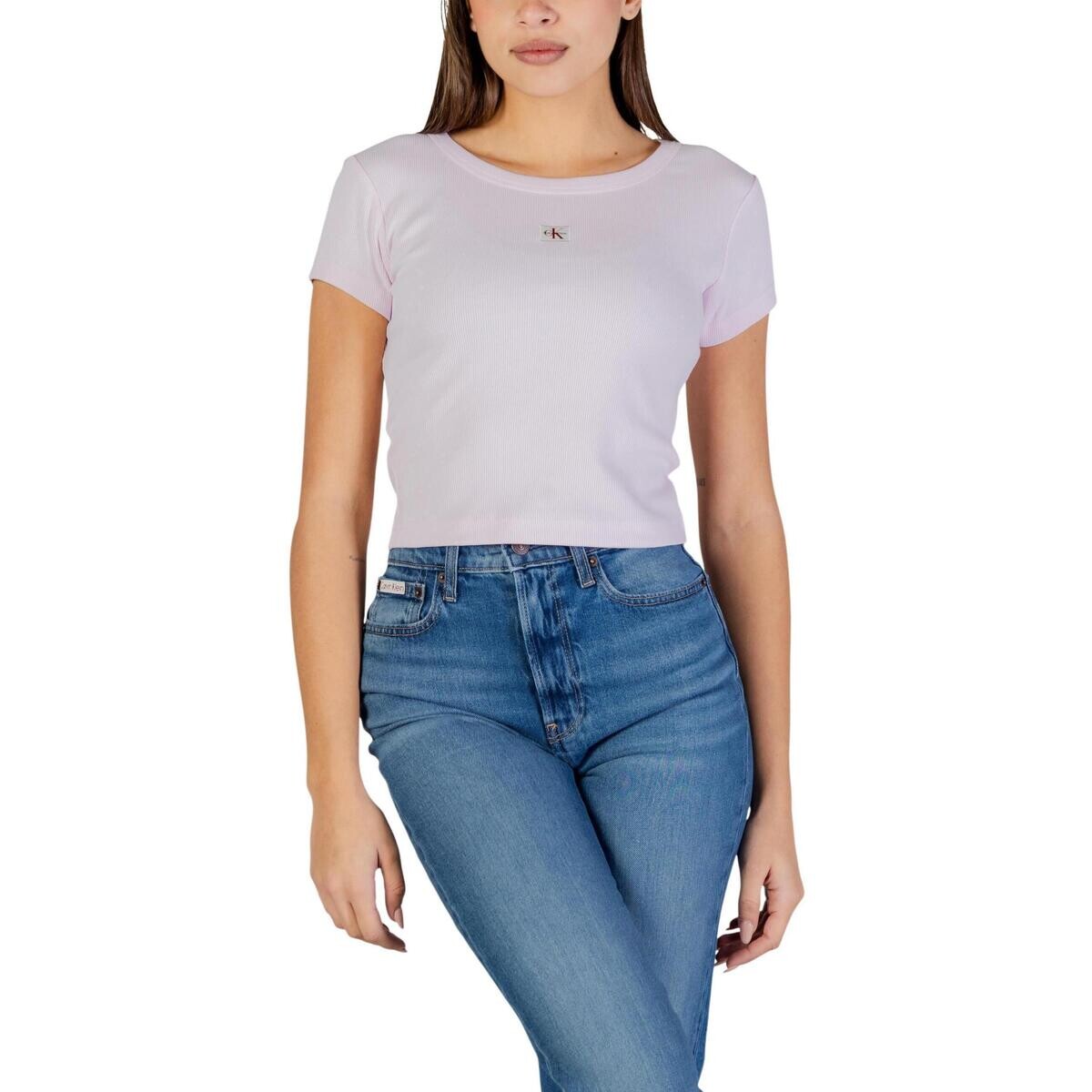 Calvin Klein Jeans  A- WOVEN LABEL 2X2 R LV047C200G  Růžová