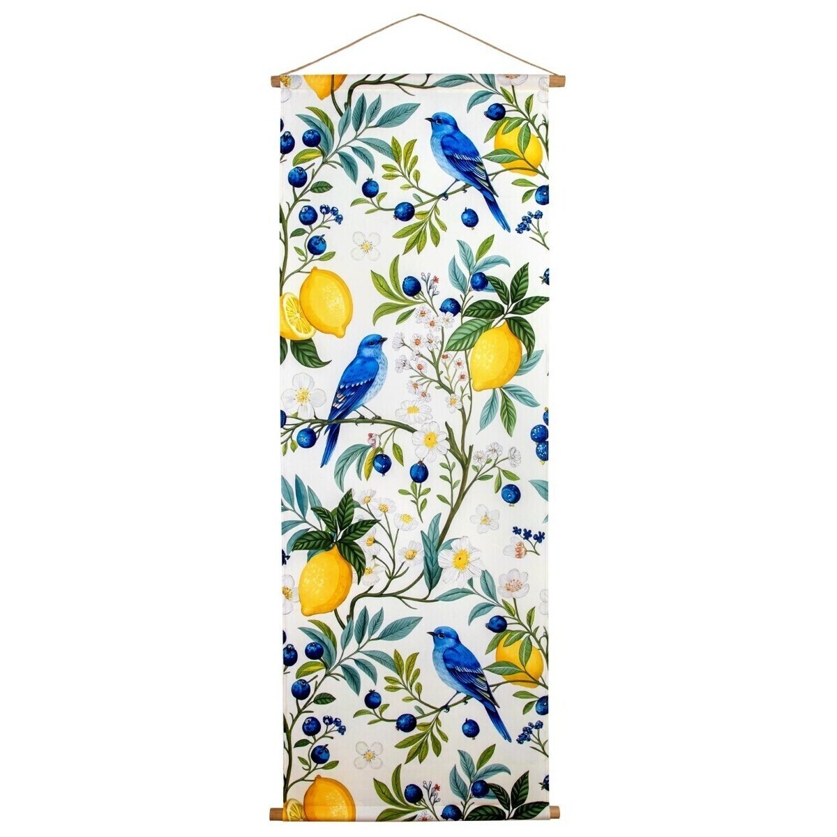 Signes Grimalt  Rolovací Plátno S Ptáky A Citrony  Bílá