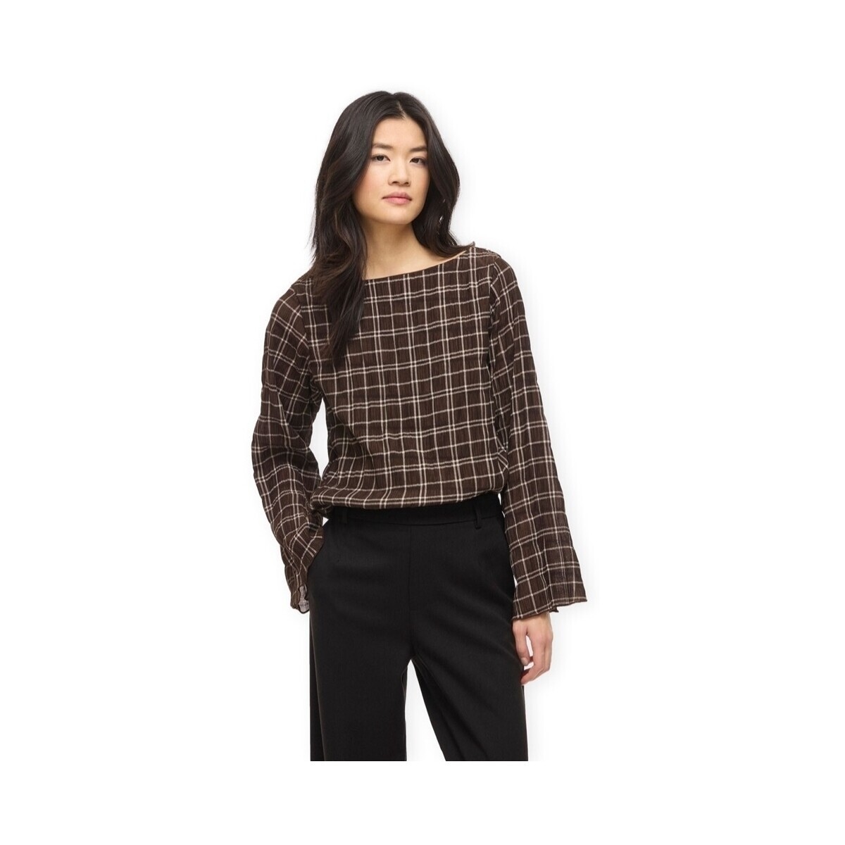 Vila  Top Ebla - Coffe Bean/Birch  Hnědá