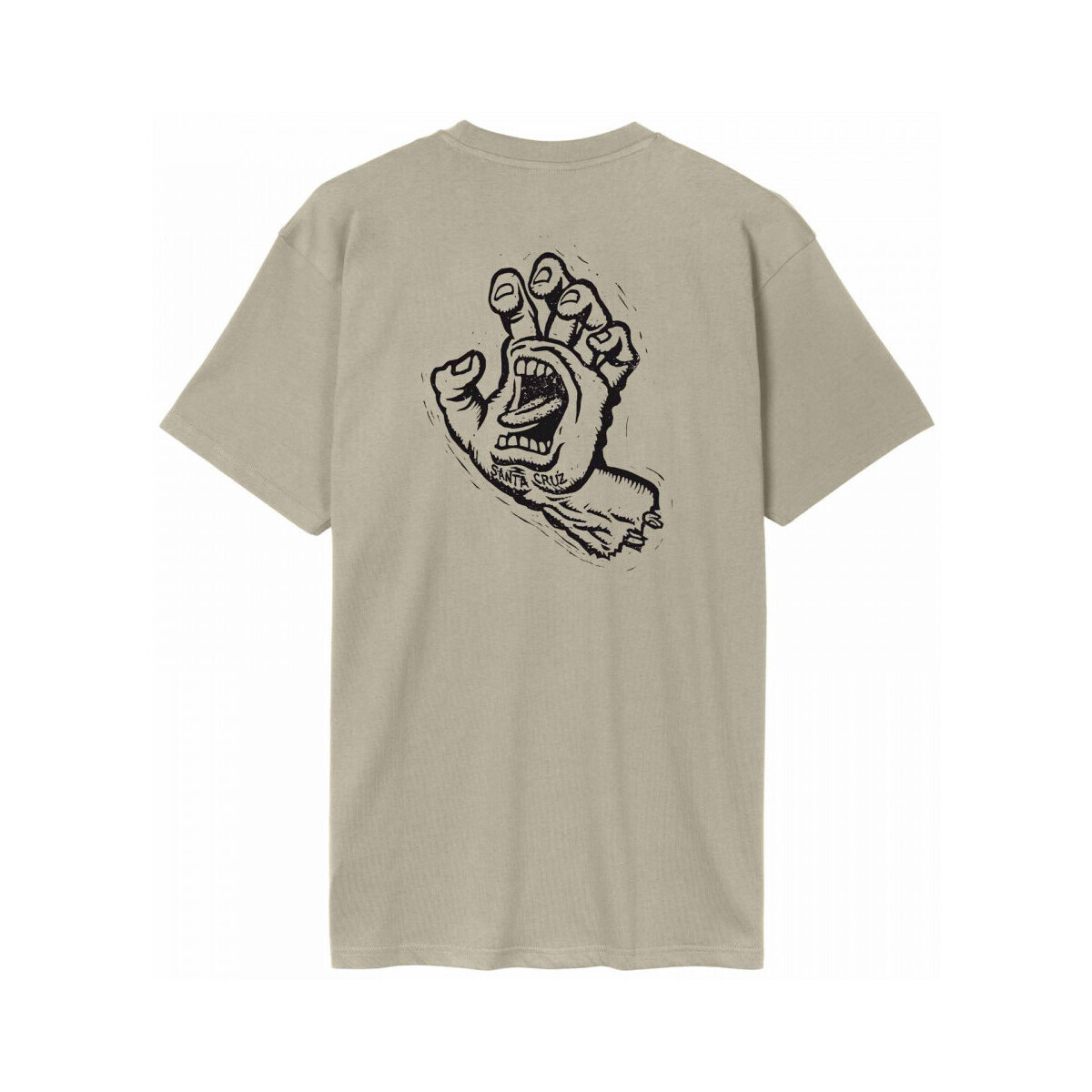 Santa Cruz  Stamped screaming hand t-shirt  Šedá