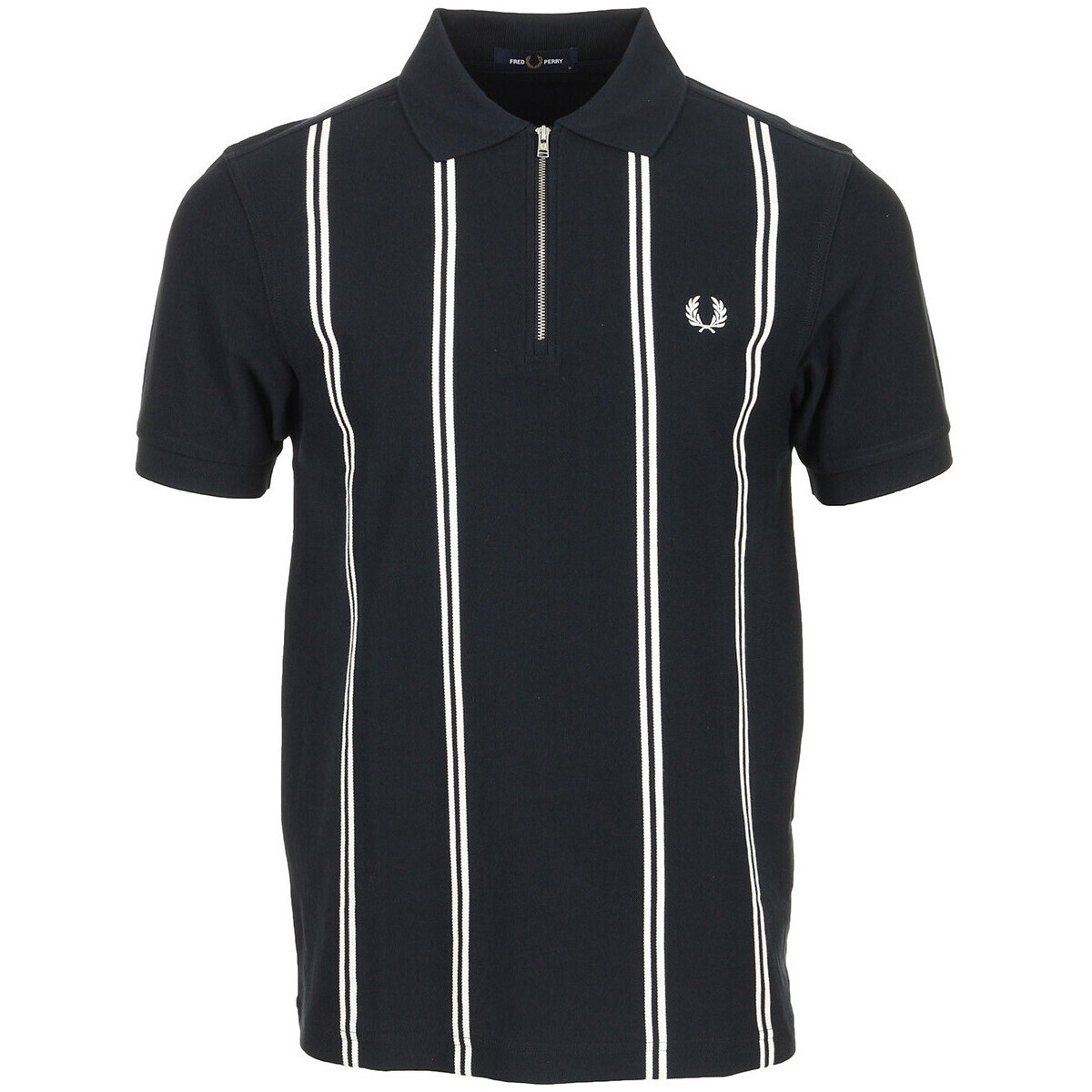Fred Perry  Vertical Stripe Polo Shirt  Modrá