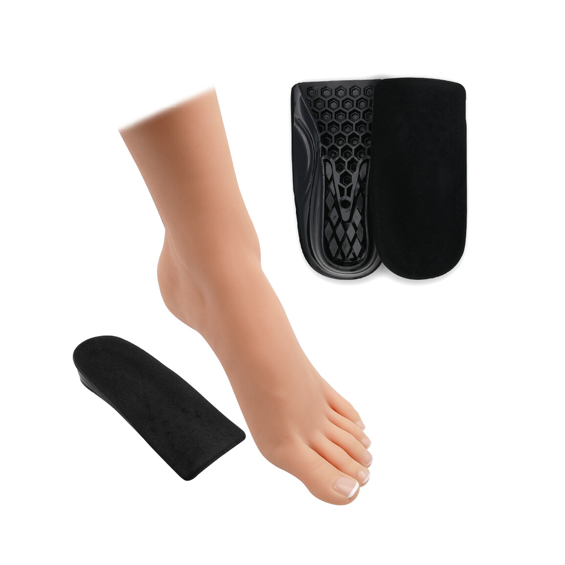 Vyvýšená podpatěnka HealMed 1 pár - černá