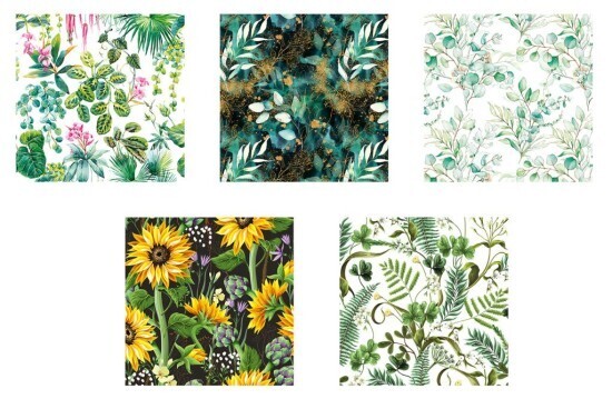 PAW Balicí papír PAW - Flowers - 0,7 x 2 m - P2_OG_28