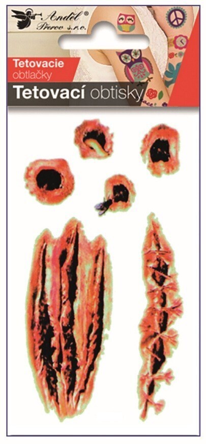 Anděl Tetovací obtisky - jizvy - 10,5 x 6 cm - 16053