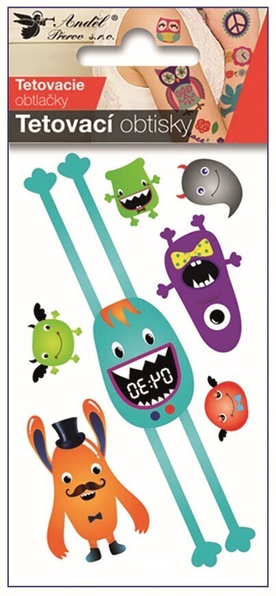 Anděl Tetovací obtisky - příšery - 10,5 x 6 cm - 16063