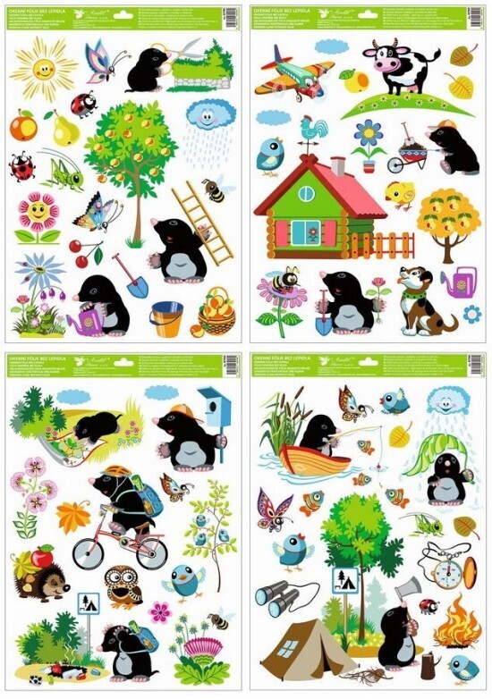 Anděl Okenní fólie - Krtek - 30 x 50 cm - 6795