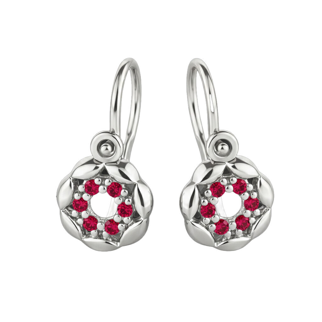 Soliter Dětské náušnice z bílého zlata se zirkony 239 001 01236 0700770