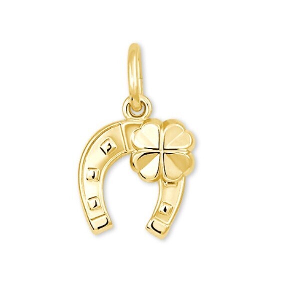 Soliter Pozlacený přívěsek podkova se čtyřlístkem 441 001 01663 05