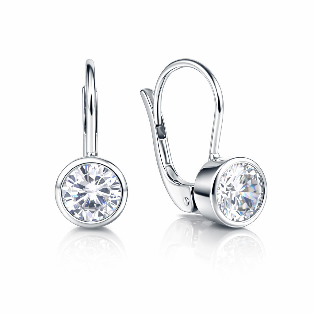 Soliter Stříbrné náušnice s čirým krystalem 436 001 00139 04