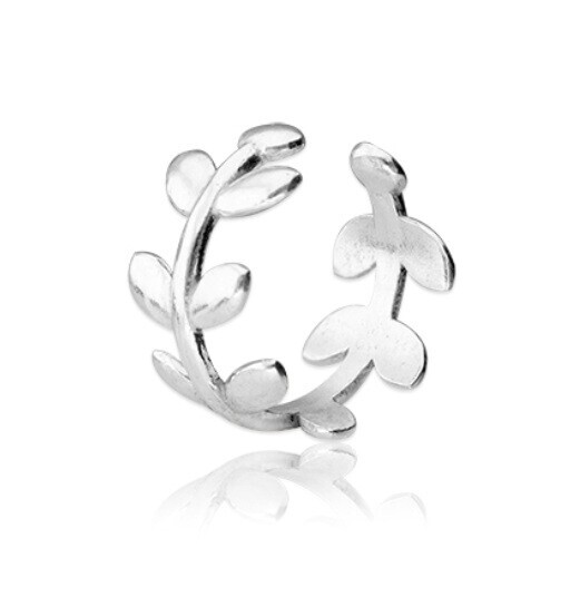 Soliter Stříbrná navlékací single náušnice Lístek 441 001 02195 04