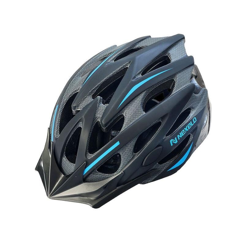 Nexelo Straight Matt černo - Modrá přilba