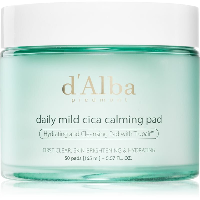 d'Alba Daily Mild Cica Calming Pad zklidňující polštářky pro intenzivní hydrataci pleti 50 ks