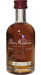 Rum Dos Maderas 5y+5y 40% 50ml miniatura etik2