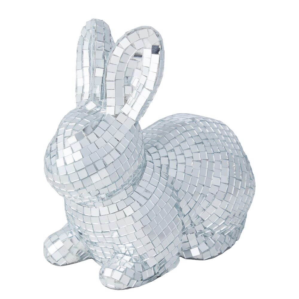 EASTER Králíček 15 cm - stříbrná