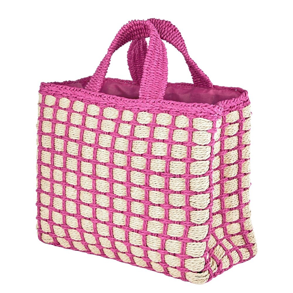 SAN REMO Taška - růžová/přírodní