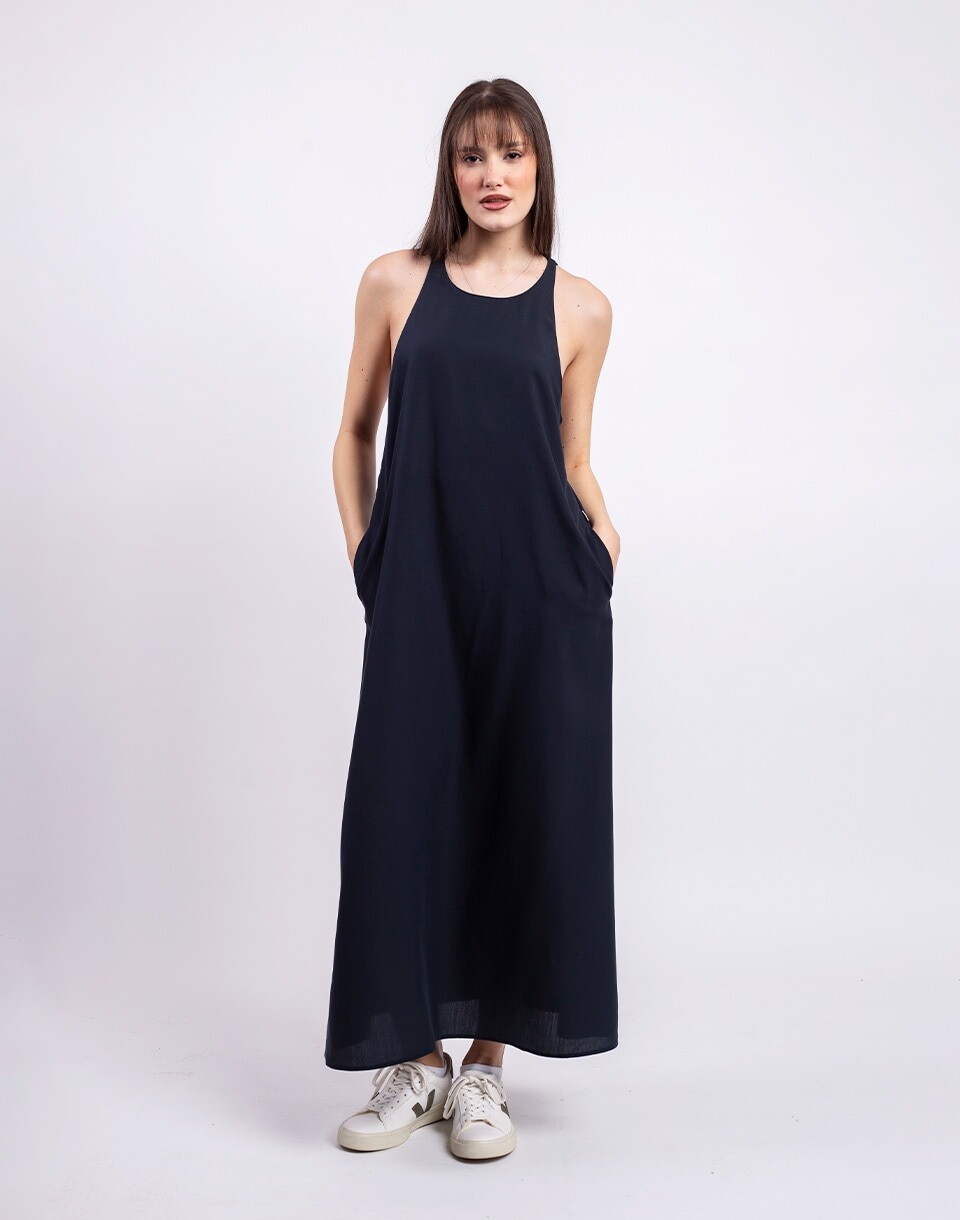 ECOALF Crome Dress DARK NAVY S