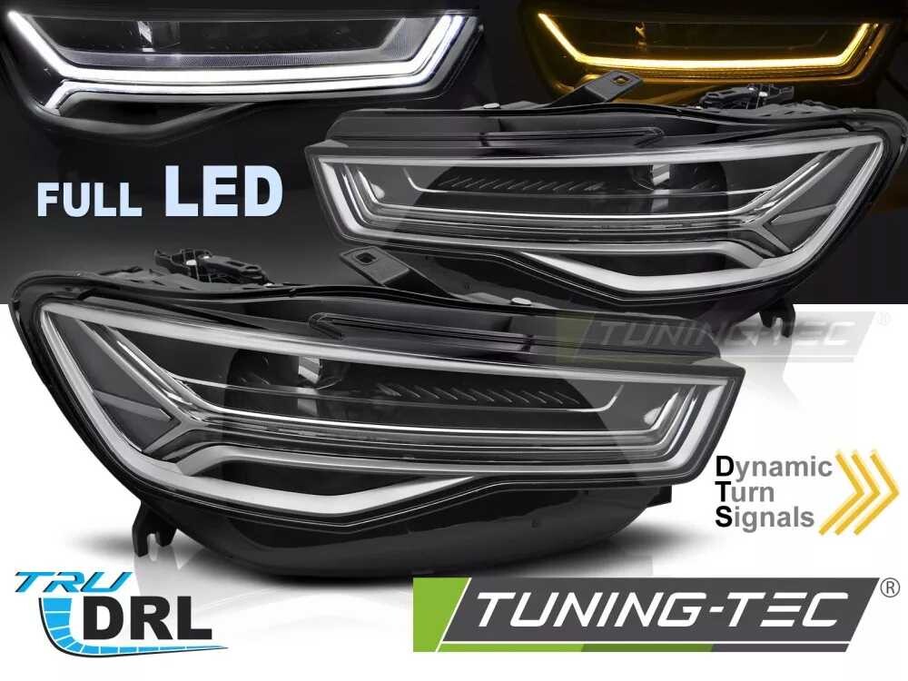 PLNÉ LED SVĚTLOMETY SEQ DRL pro AUDI A6 C7 14-18
