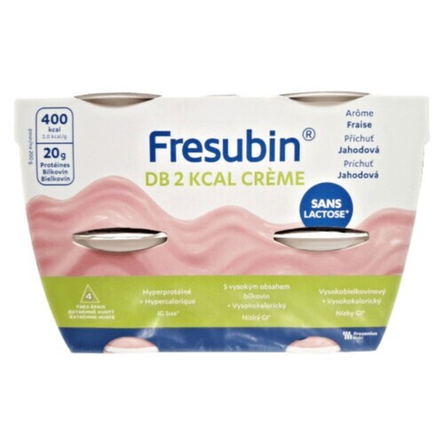 FRESUBIN DB 2 KCAL Creme Jahoda por.sol. 4× 200 g