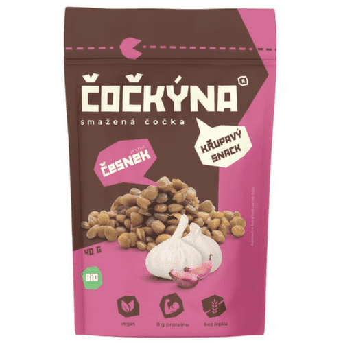 Čočkýna Smažená Čočka Bio 40 g česnek