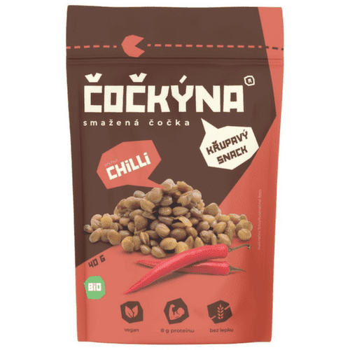 Čočkýna Smažená Čočka Bio 40 g chilli