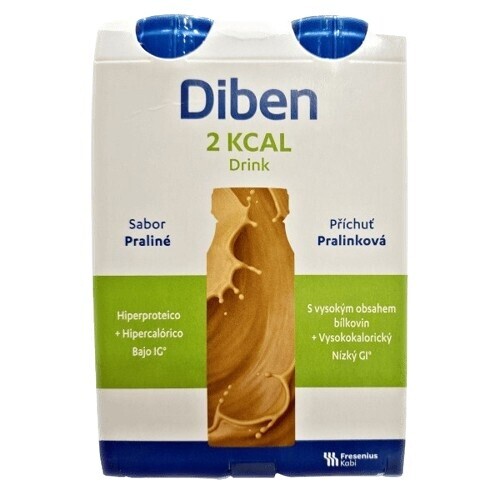 Diben 2 kcal Drink příchuť pralinková por.sol.4x200ml
