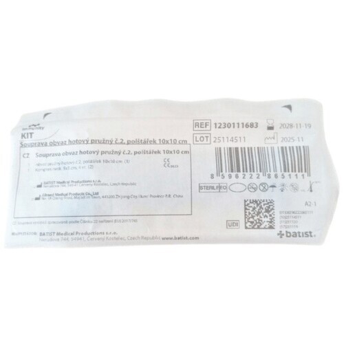 IMMUNITY souprava obvaz hotový pružný č.2 polštářek 10x10cm sterilní