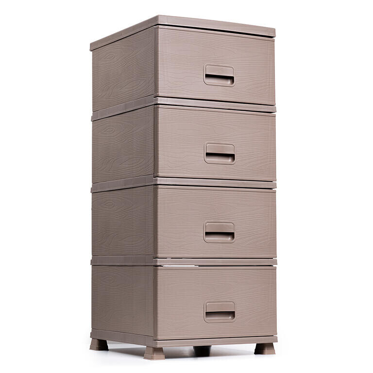 Plastová komoda MEGAPLAST NATURA mocca