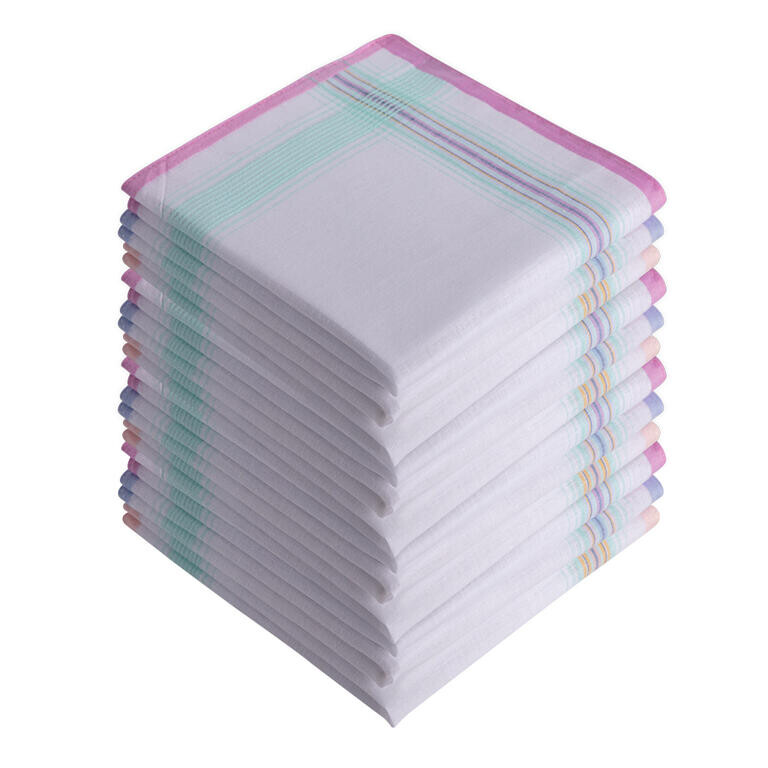 Bavlněné dámské kapesníky MEDA 28 x 28 cm 12 ks