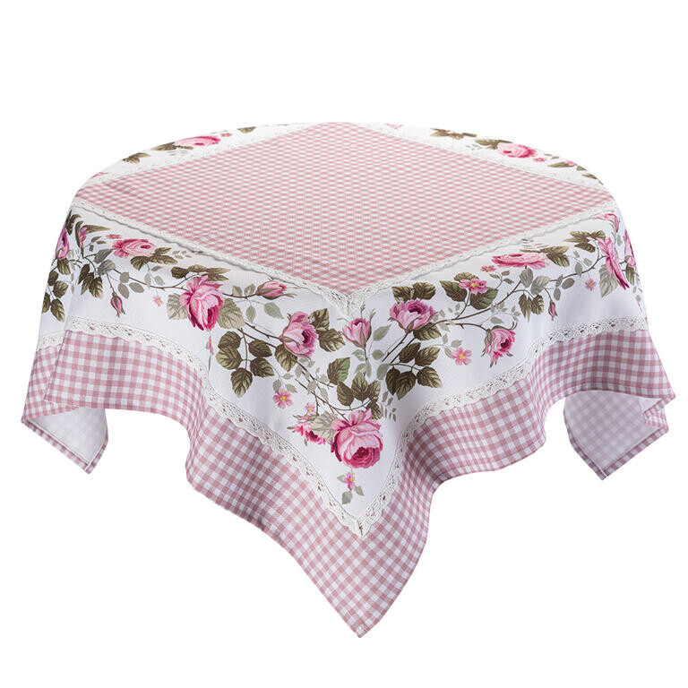 Středový ubrus s potiskem PNOUCÍ RŮŽE 85 x 85 cm