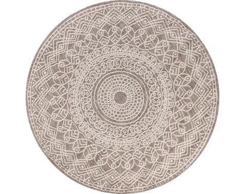 Kulatý koberec Jeans 120 cm, taupe