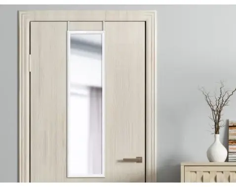 Závěsné zrcadlo na dveře Bea 30x120 cm, bílé