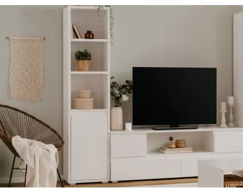 Regál s dvířky Image 45 cm, bílý