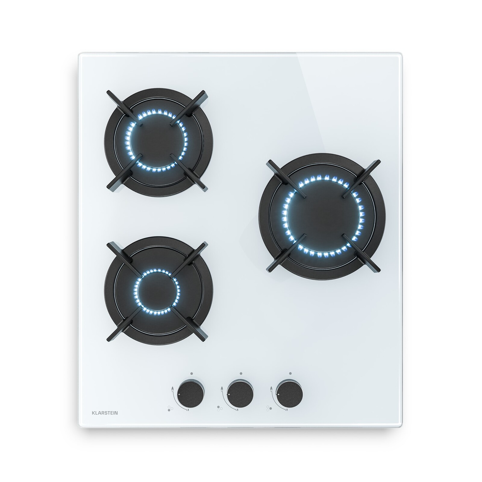 Klarstein Plynová varná deska Goldflame | 3 hořáky s elektrickým zapalováním | zemní plyn a LPG | 5800 W | 45 cm