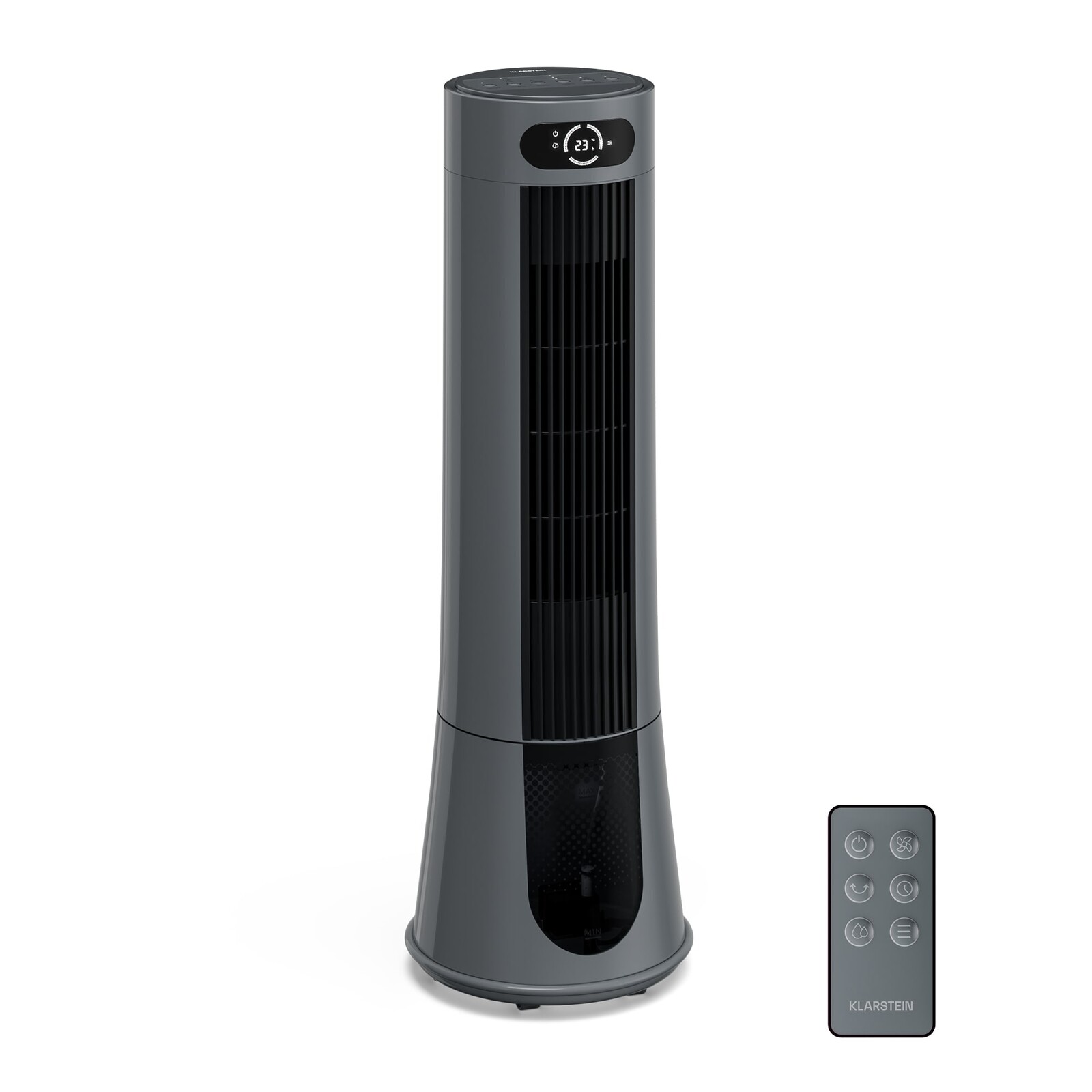 Klarstein Chladič mrazivého vzduchu s vodním chlazením | 200 m³/h | 7 l | 20 m² | 2 chladicí jednotky | 4 režimy | 45 W