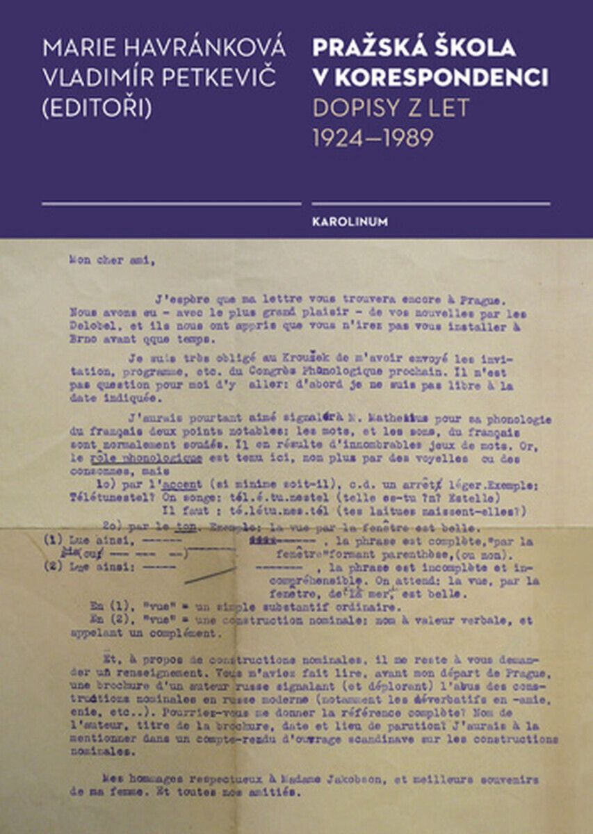 Pražská škola v korespondenci - Marie Havránková, Vladimír Petkevič