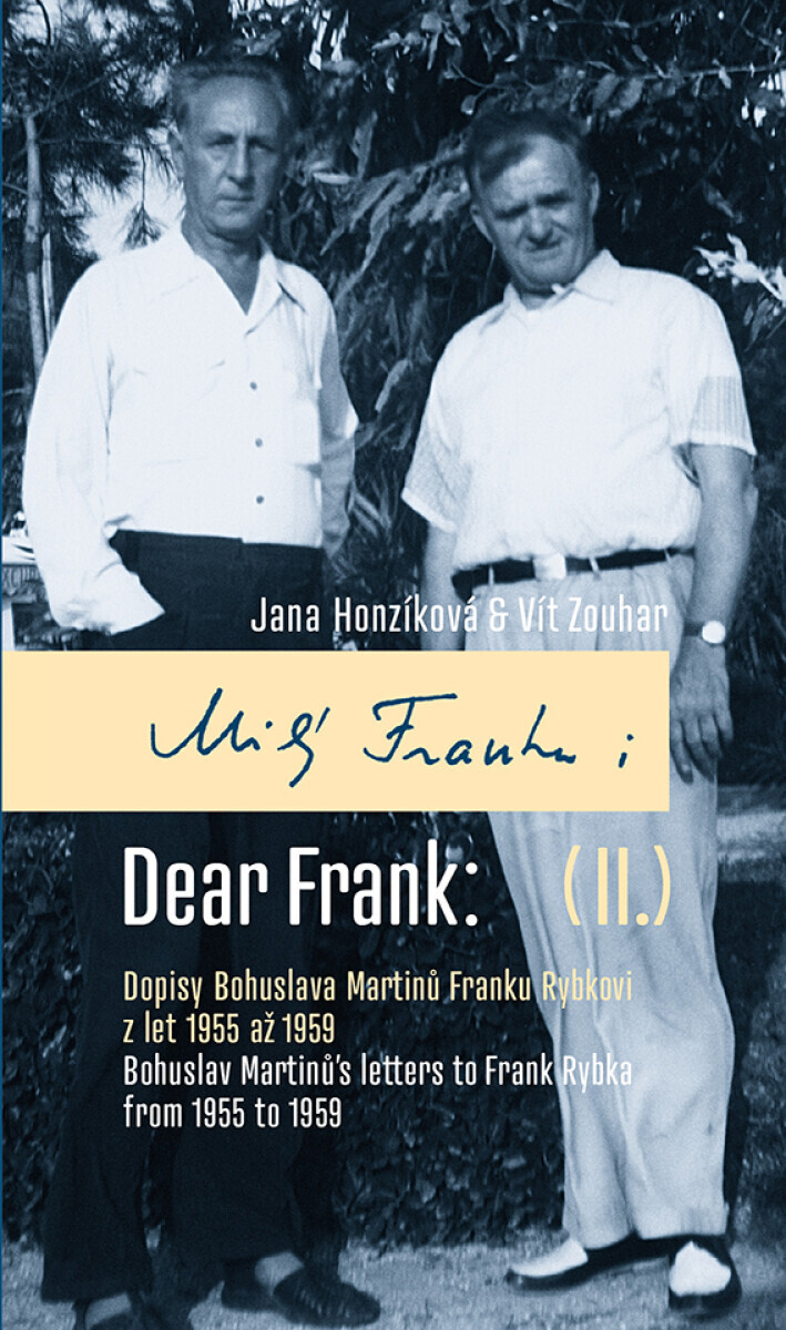 Milý Franku: II. Dopisy Bohuslava Martinů Franku Rybkovi z let 1955 až 1959  - Vít Zouhar, Jana Honzíková