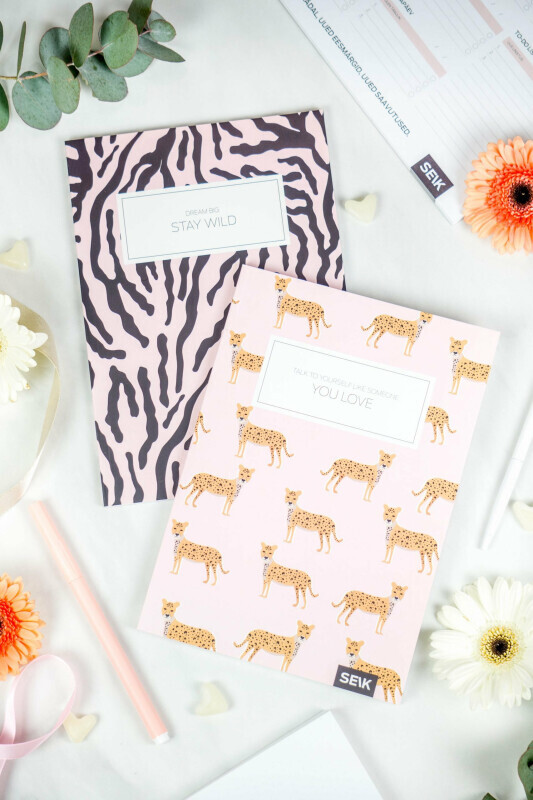 Zápisníky zebra & gepard (2 ks)