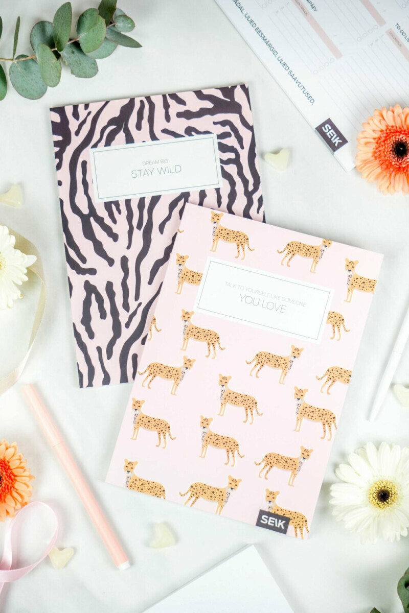 Zápisníky zebra & leopard (2 ks)