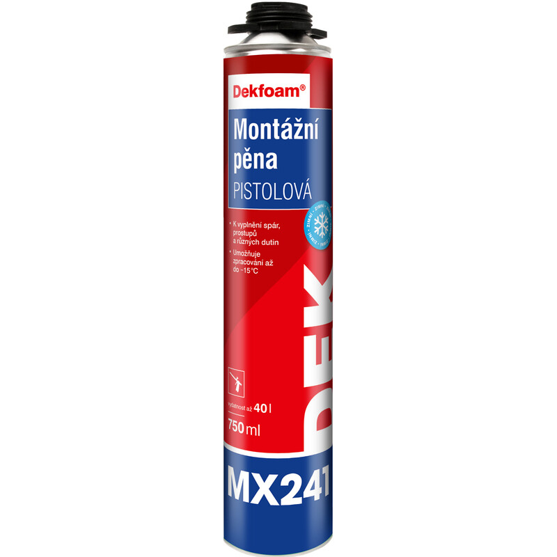 Pěna montážní MX241 DEKFOAM zimní pistolová 750 ml
