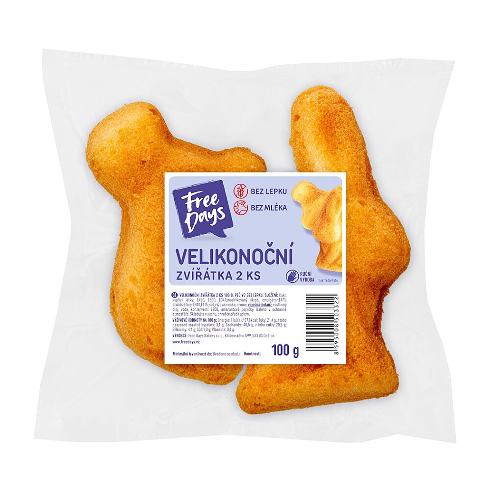 FREE DAYS Velikonoční zvířátka bez lepku 100 g