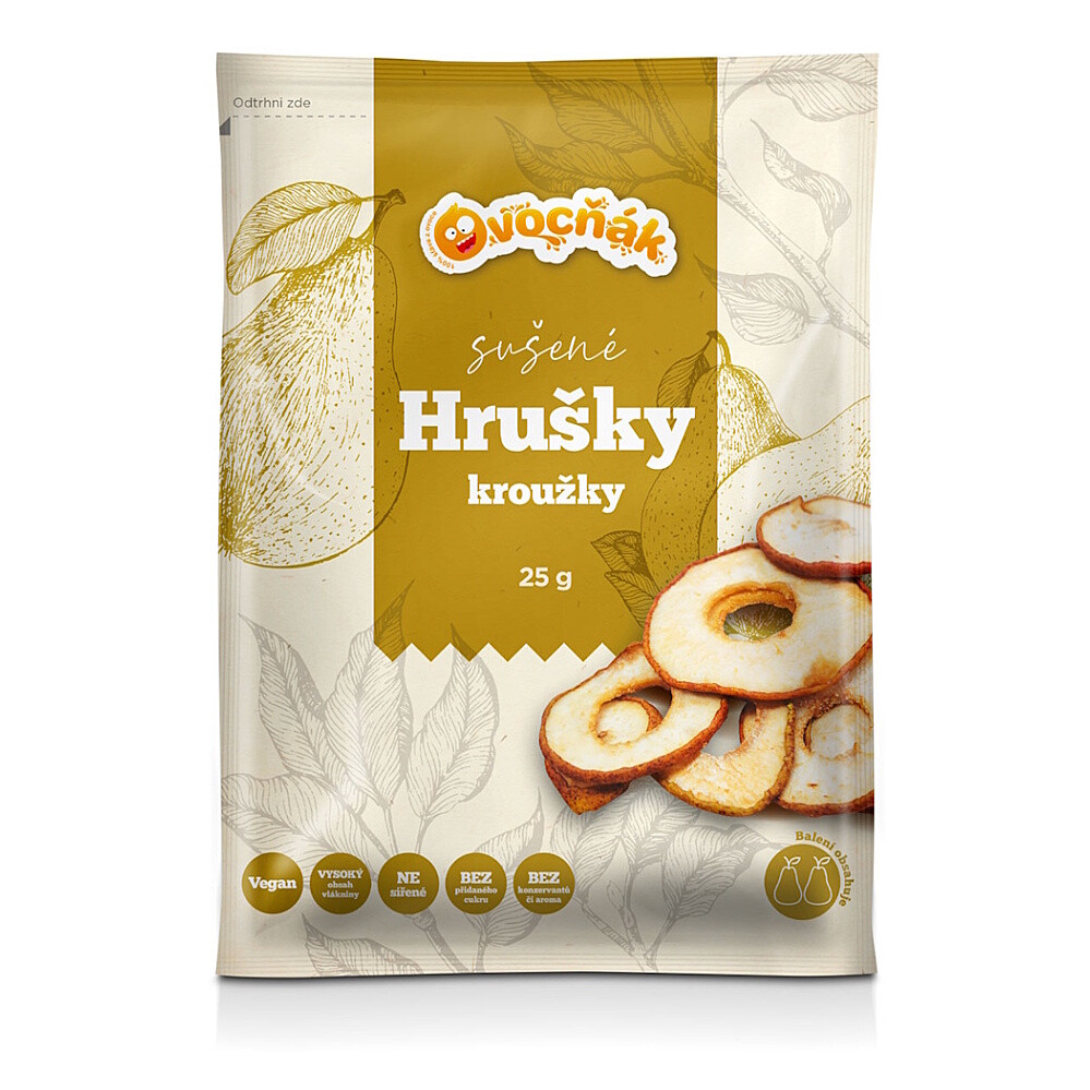 OVOCŇÁK Sušené hruškové kroužky 40 g