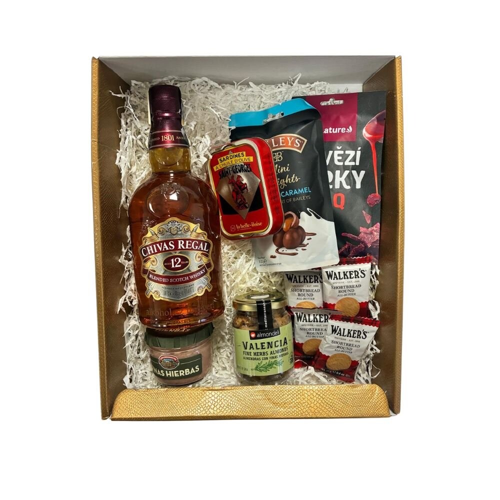 Dárková krabice s Alkoholem - Chivas Regal 12y 0,7l 40%