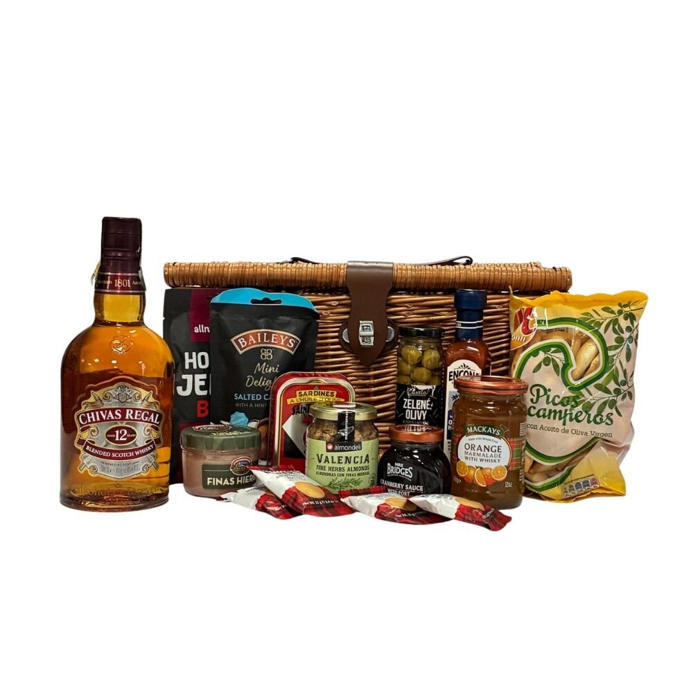 Dárkový Piknikový Koš s Alkoholem - Chivas Regal 12y 0,7l 40%