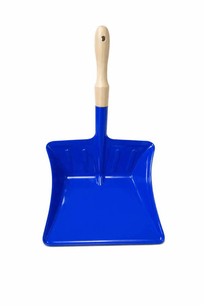 Lopatka na smetí,slabá lak.-s dřevěnou ručkou BZ3